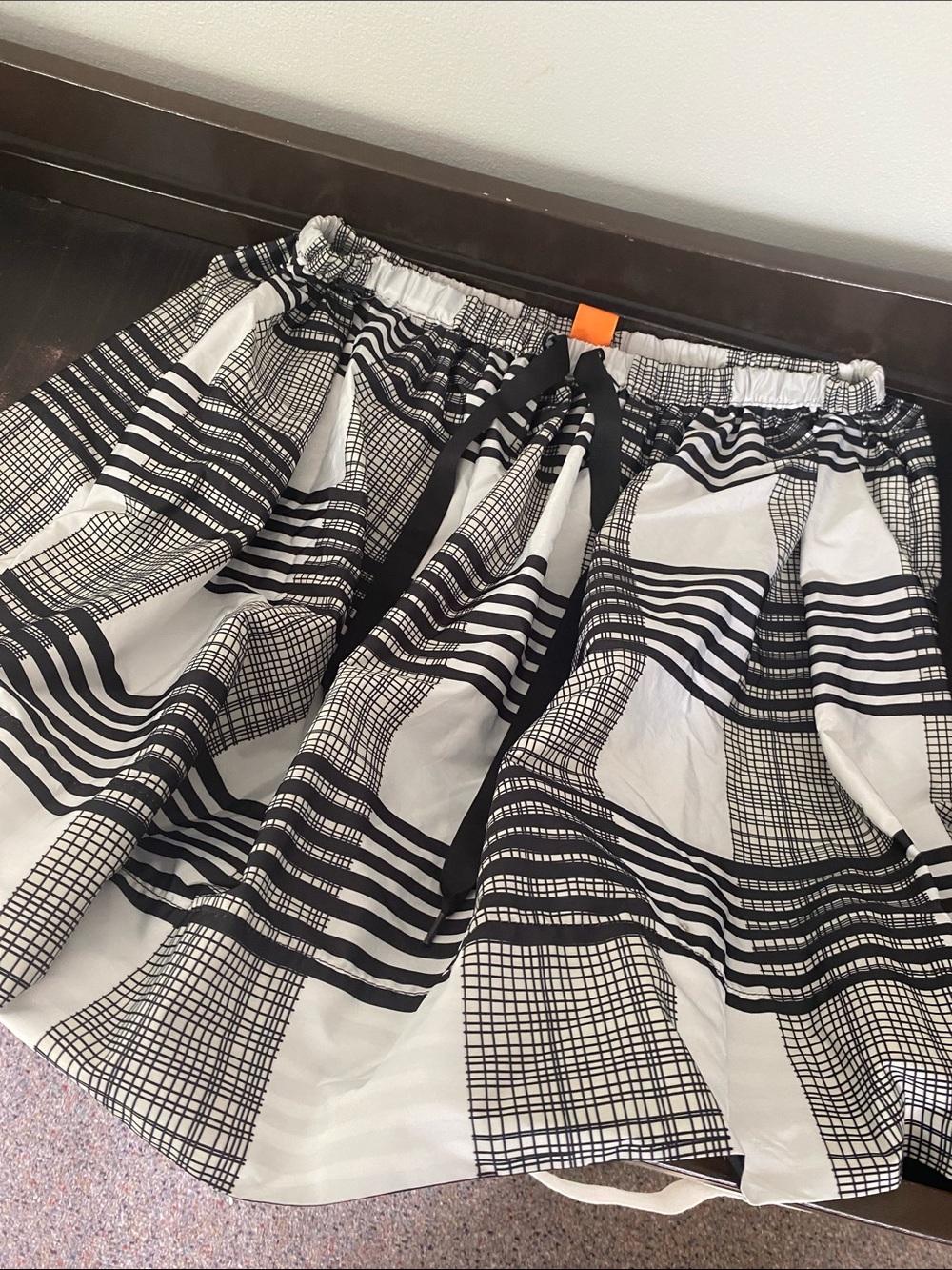 Joe Fresh Black and White Checkered Skater Skirt